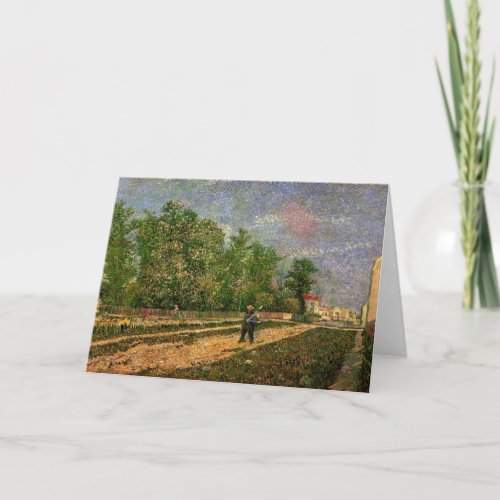 Paris Road with Peasant by Vincent van Gogh Card