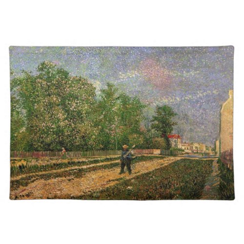 Paris Road with Peasant by Vincent van Gogh Cloth Placemat