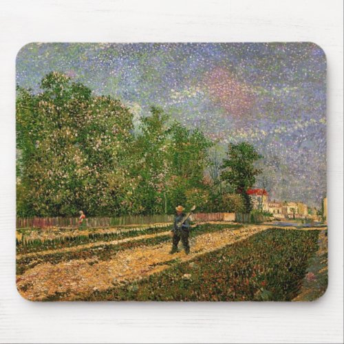 Paris Road with Peasant by Vincent van Gogh Mouse Pad