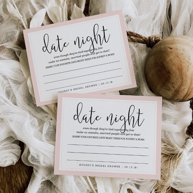 Paris Romance Bridal Shower Date Night Card (Creator Uploaded)