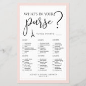 Paris Romance | Bridal Shower Purse Game (Front)