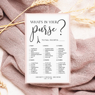Paris Romance Bridal Shower Purse Game
