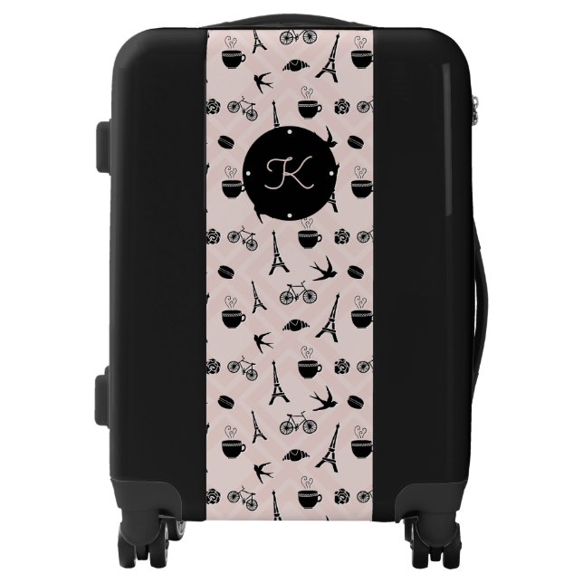 Paris Romance | Monogrammed Luggage (Front)