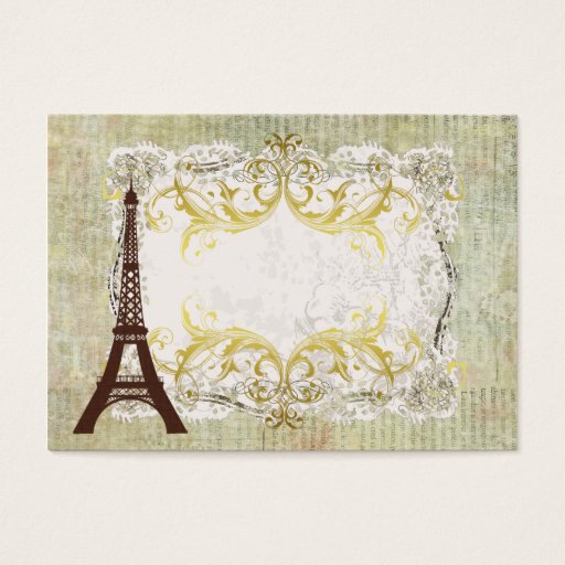 Customizable Paris Romantic Vintage Table Business Card