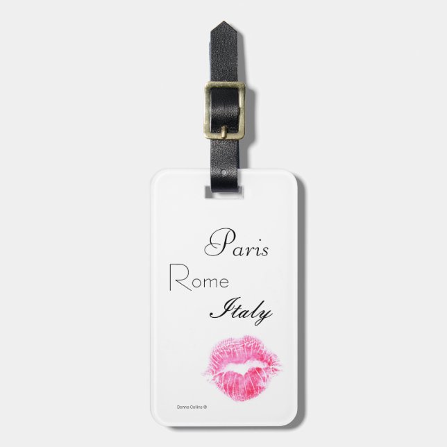 Paris,Rome and Italy Luggage Tag (Front Vertical)