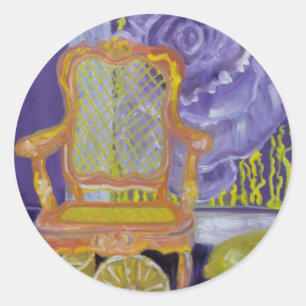 PARIS ROSE CLASSIC ROUND STICKER