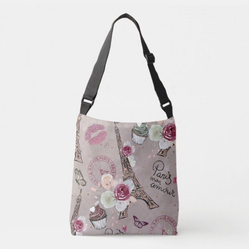 Paris Rose  Crossbody Bag