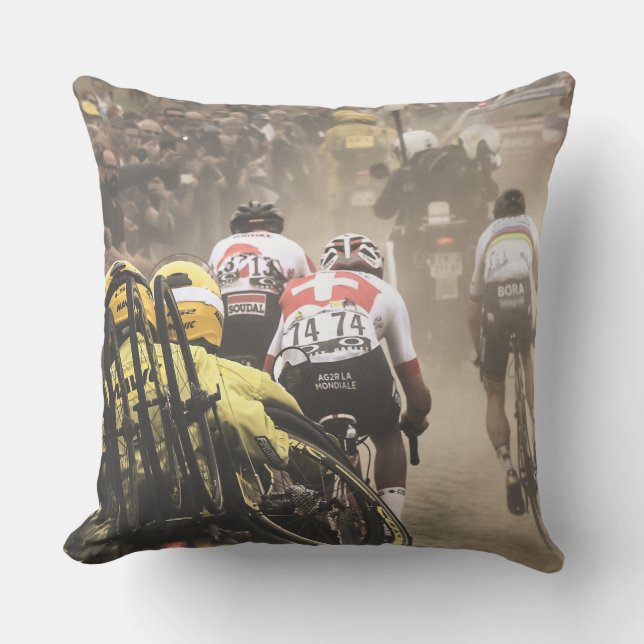 Paris Roubaix 2018 Throw Pillow (Front)