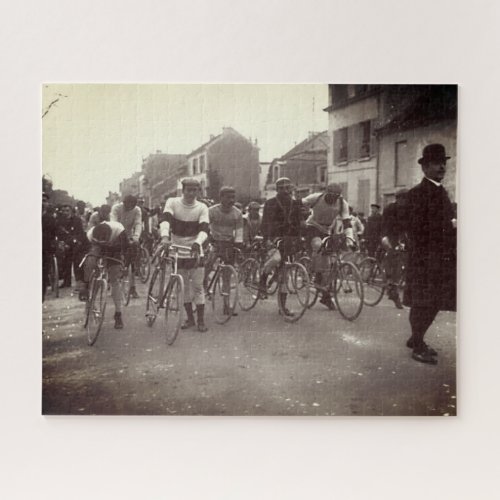 ParisRoubaix Cycling Race Starting Line1908 Jigsaw Puzzle