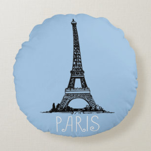 Paris Round Pillow