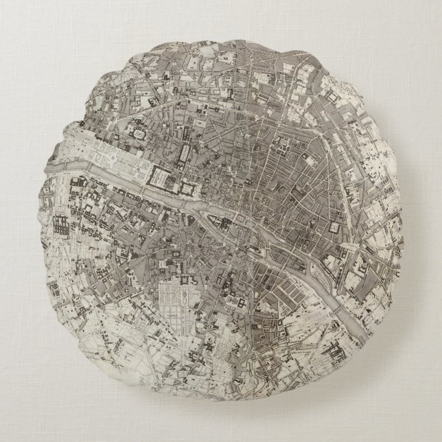 Paris Round Pillow (Front)