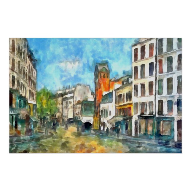 Paris, rue des Abbesses Poster (Front)