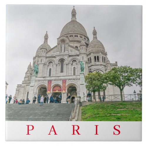 Paris Sacr_Coeur Basilica view ceramic tile