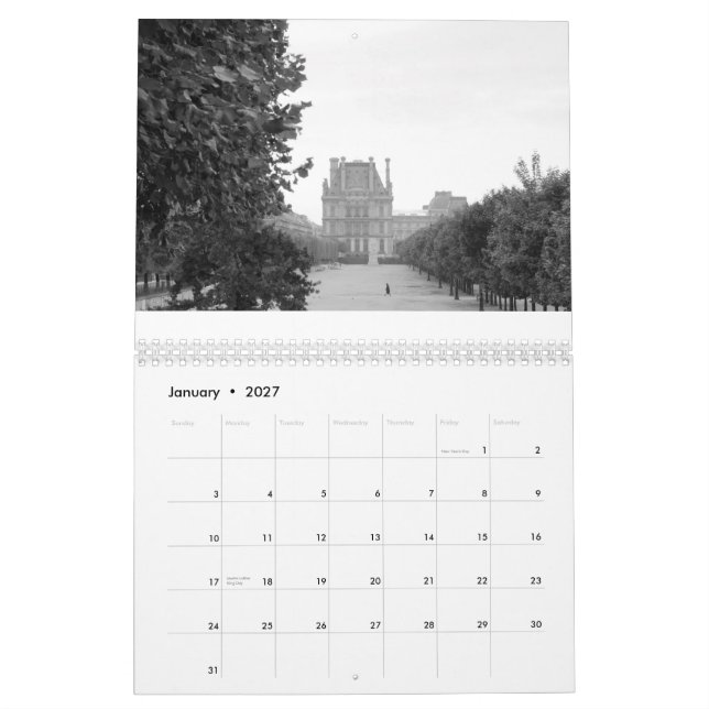 Paris - Scenes of the City Calendar (Jan 2027)