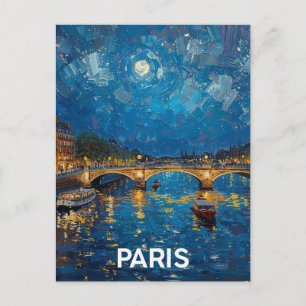 Paris Seine Postcard