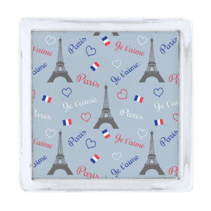 Paris Silver Finish Lapel Pin