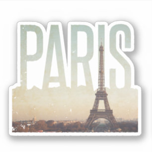 Paris Simplistic Travel Outline Sticker