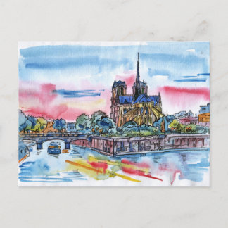 Paris Sketch Postcard