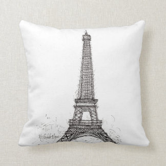 Paris Sketch Throw Pillow