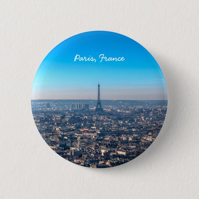 Paris Skyline Button (Front)
