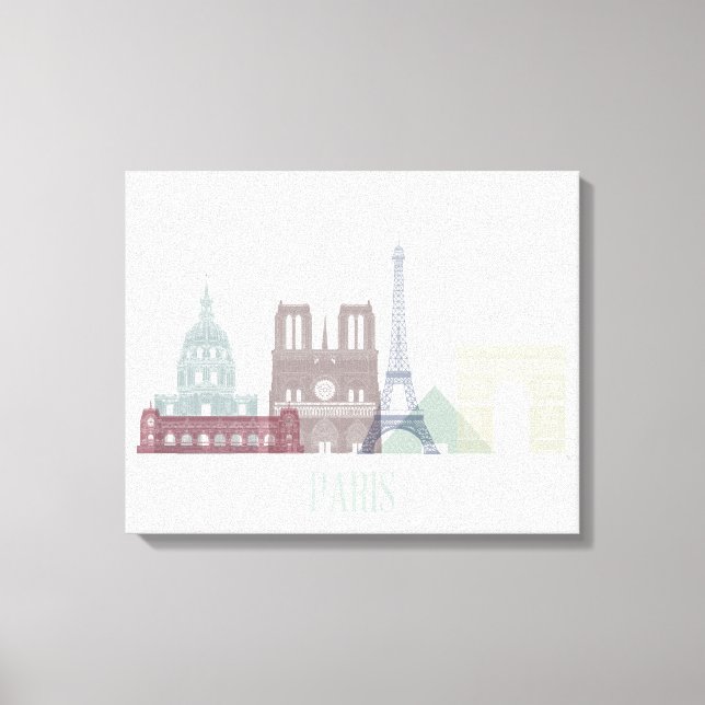 Paris Skyline Canvas Print (Front)