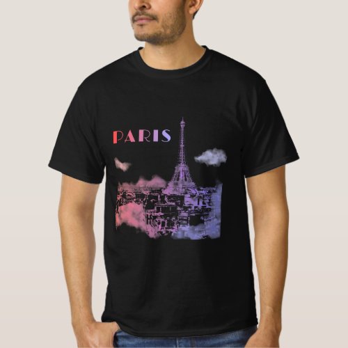 Paris Skyline City Travel Eifel Tower France T_Shirt