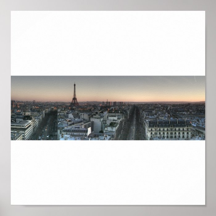 Paris Skyline Colour Posters