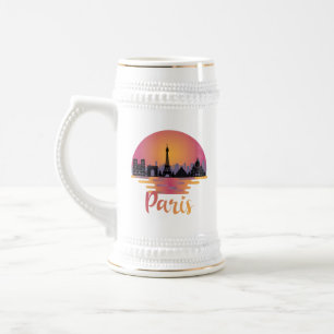 Paris Skyline - France Travel Beer Stein