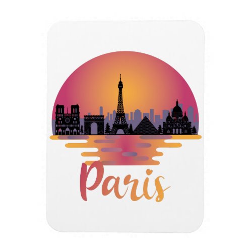 Paris Skyline _ France Travel Magnet