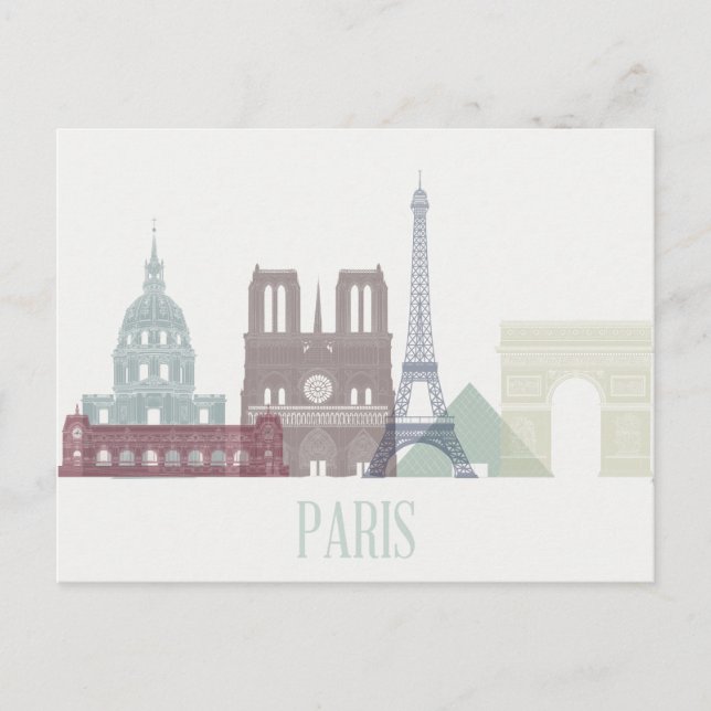 Paris Skyline Postcard (Front)