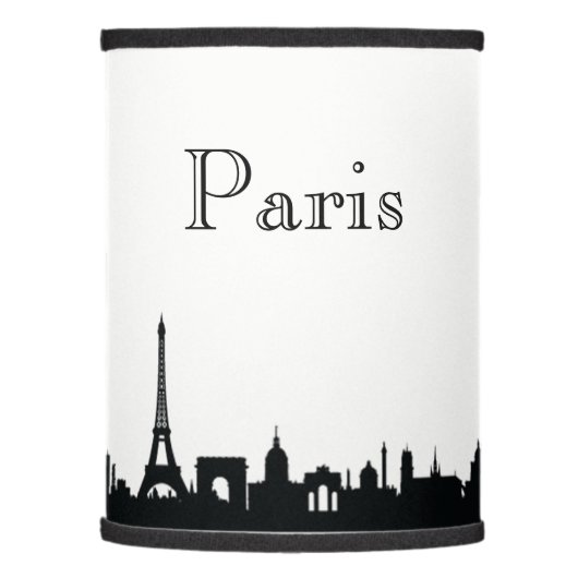 Paris Skyline Silhouette Lamp Shade (Left)