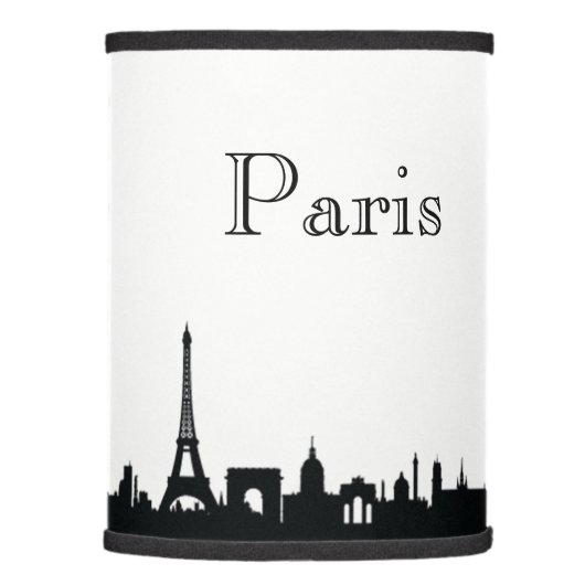 Paris Skyline Silhouette Lamp Shade (Right)