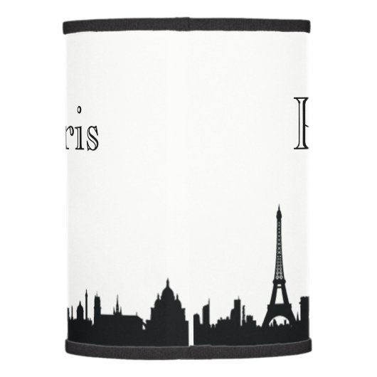 Paris Skyline Silhouette Lamp Shade (Back)