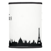 Paris Skyline Silhouette Lamp Shade (Front)