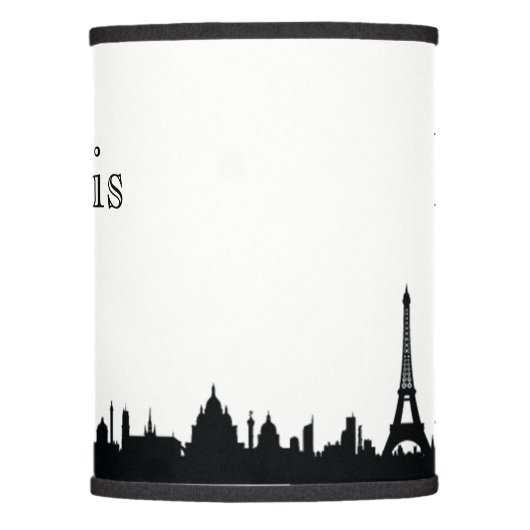 Paris Skyline Silhouette Lamp Shade (Front)