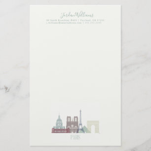 Paris Skyline Stationery
