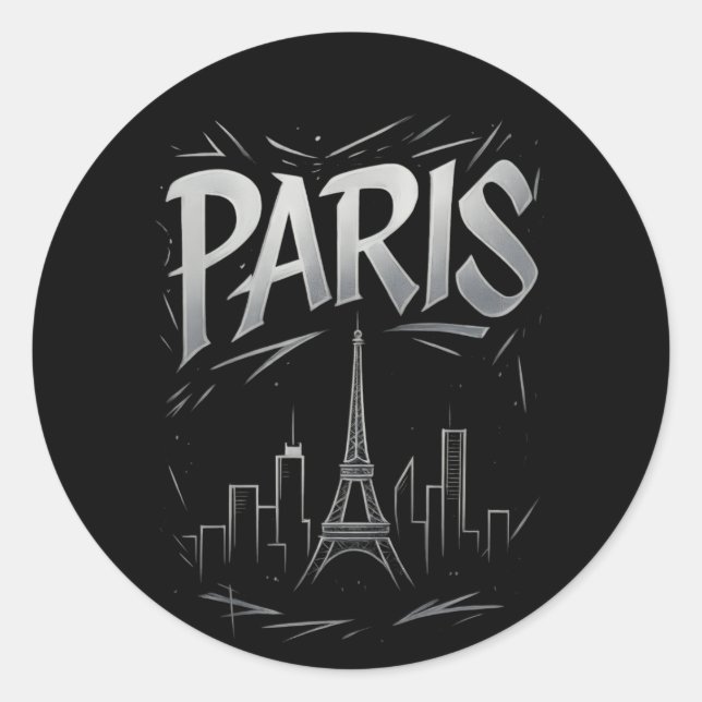 Paris Skyline Sticker (Front)