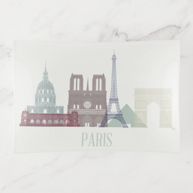 Paris Skyline Trinket Tray (Front)
