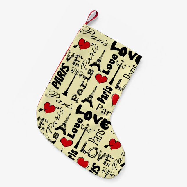Paris Small Christmas Stocking (Front (Hanging))