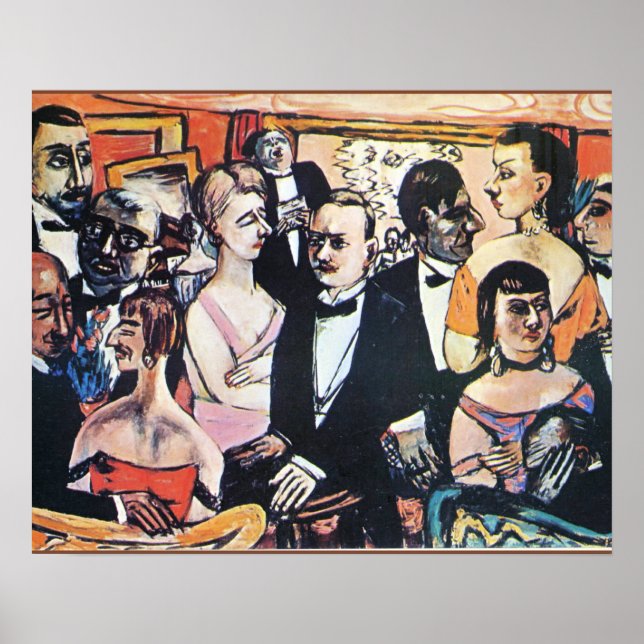 Paris Society, fine art by Max Beckmann Poster (Front)