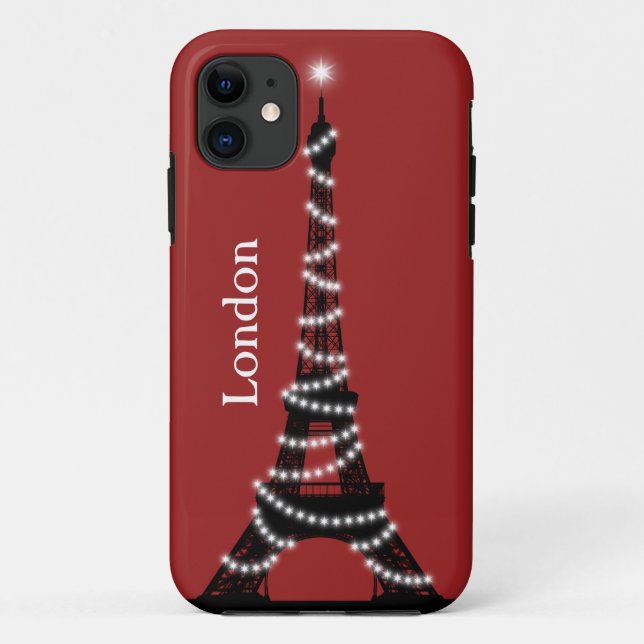 Paris Sparkles Everywhere iPhone 5 Barely There Case-Mate iPhone Case (Back)