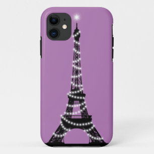 Paris Sparkles iPhone 5 Barely There purple iPhone 11 Case