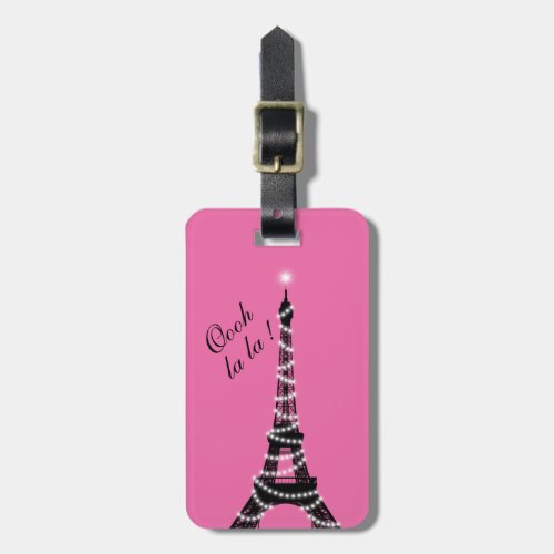 Paris Sparkles Luggage Tag