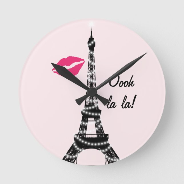 Paris Sparkles Wall Clock (Front)