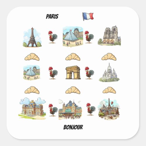 Paris Square Sticker