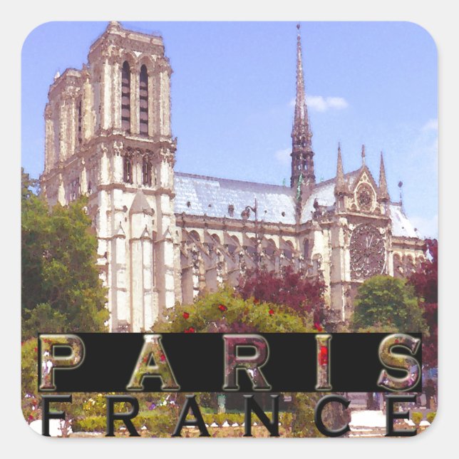 Paris Square Sticker (Front)