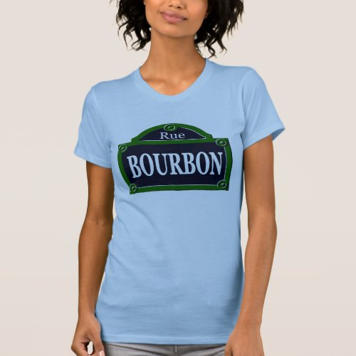 Paris St Sign Rue Bourbon Long Sleeve T_Shirt