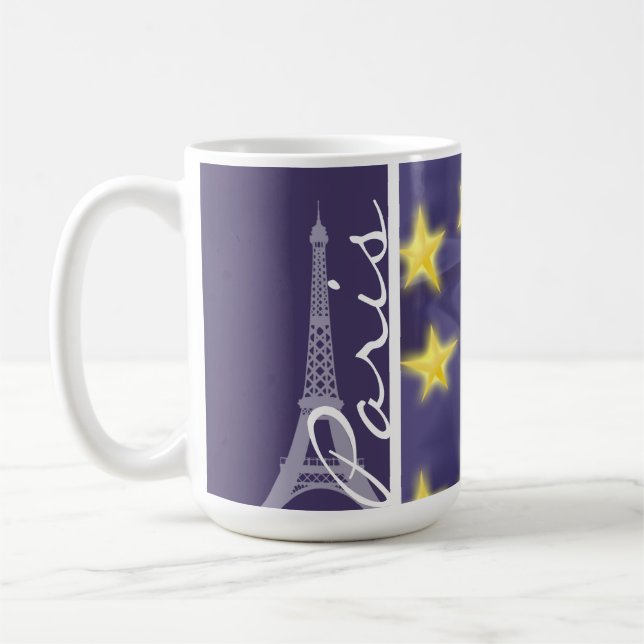 Paris Starry Night; Eiffel Tower Coffee Mug (Left)