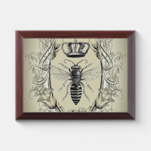 paris steampunk beekeeper french bee queen crown award plaque