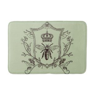 paris steampunk beekeeper french bee queen crown bath mat